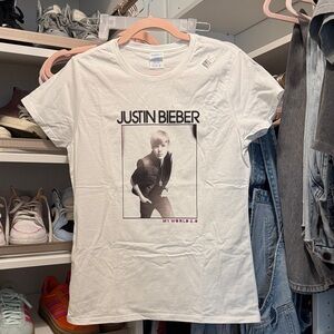 Small White, Justin Bieber T-Shirt, New with tag